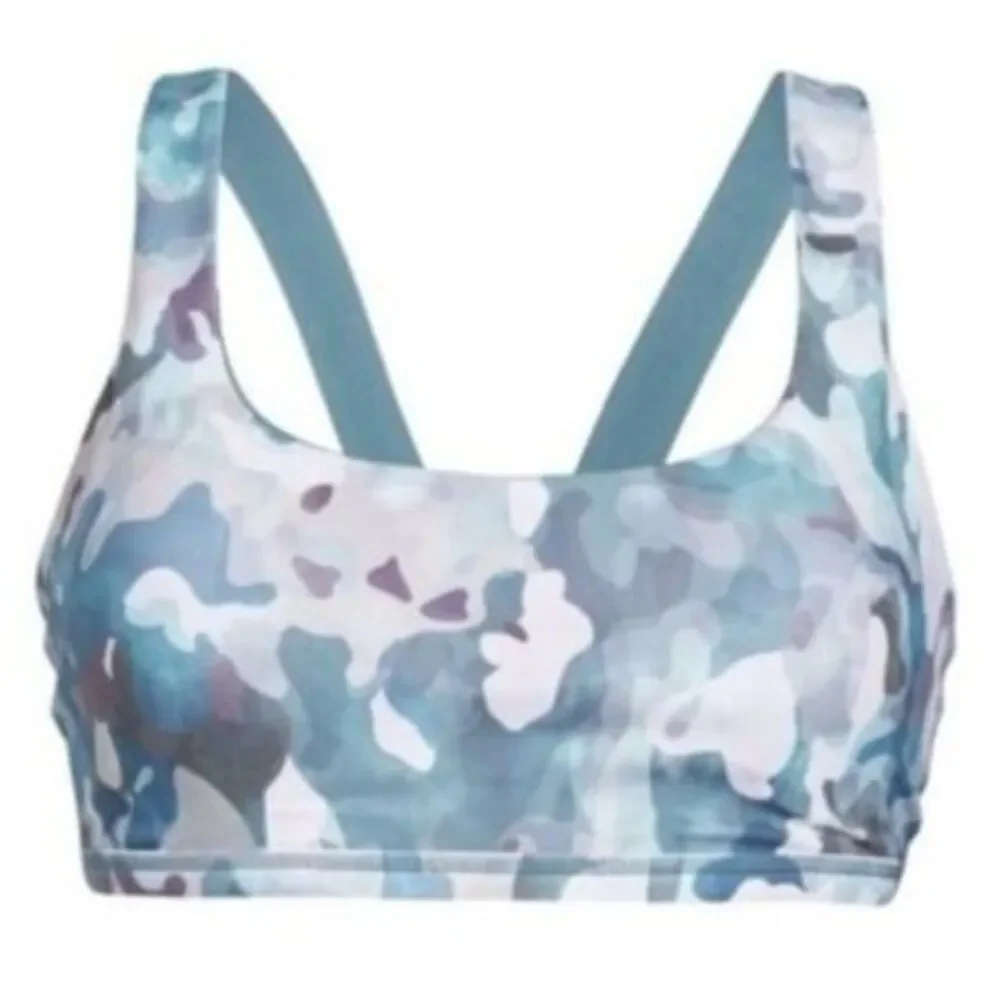 SPANX Camo Low Impact Sports Bra Green S